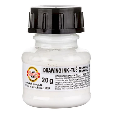 Koh-i-noor DRAWING INK tus 20g fehér Koh-i-noor DRAWING INK tus 20g fehér