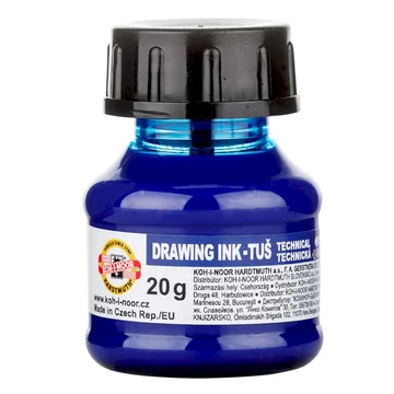 Koh-i-noor DRAWING INK tus 20g kék Koh-i-noor DRAWING INK tus 20g kék