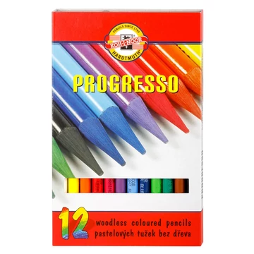 Koh-i-noor PROGRESSO fatest nélküli színes ceruza készlet 12db Koh-i-noor PROGRESSO fatest nélküli színes ceruza készlet 12db