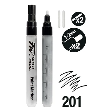 Daler-Rowney FW tölthető filctoll 2xM 1-2mm kerek + 2 póthegy Daler-Rowney FW tölthető filctoll 2xM 1-2mm kerek + 2 póthegy