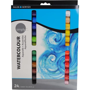 Daler-Rowney SIMPLY folyékony akvarellfesték készlet 24 darab élénk színnel Daler-Rowney SIMPLY folyékony akvarellfesték készlet 24 darab élénk színnel