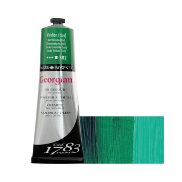 Daler-Rowney GEORGIAN OIL COLOUR 382 tüzes krómoxidzöld imit – 225 ml tubusos olajfesték Daler-Rowney GEORGIAN OIL COLOUR 382 tüzes krómoxidzöld imit – 225 ml tubusos olajfesték