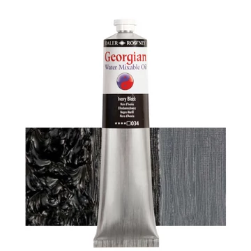 Daler-Rowney GEORGIAN WATER MIXABLE OIL vizes olajfesték 034 csontfekete 200ml