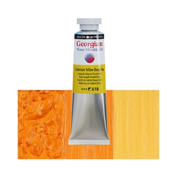 Daler-Rowney GEORGIAN WATER MIXABLE OIL vizes olajfesték 618 kadmium sötét sárga imit 37ml Daler-Rowney GEORGIAN WATER MIXABLE OIL vizes olajfesték 618 kadmium sötét sárga imit 37ml