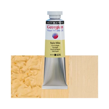 Daler-Rowney GEORGIAN WATER MIXABLE OIL vizes olajfesték 635 nápolyi sárga 37ml Daler-Rowney GEORGIAN WATER MIXABLE OIL vizes olajfesték 635 nápolyi sárga 37ml