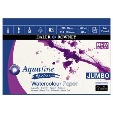 Daler-Rowney AQUAFINE tömb A3 50lap érdes 300g Daler-Rowney AQUAFINE tömb A3 50lap érdes 300g