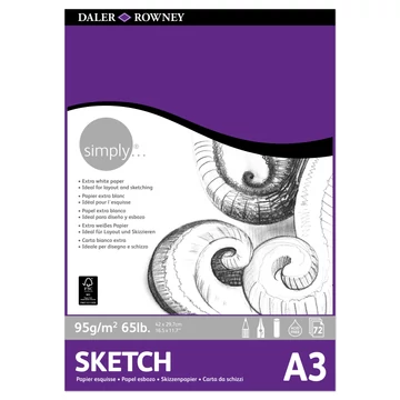 Daler-Rowney SIMPLY skicc tömb A3 72lap A3 Daler-Rowney SIMPLY skicc tömb A3 72lap A3