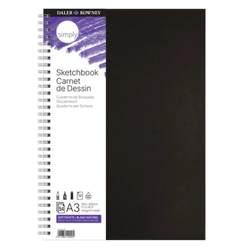 Daler-Rowney SIMPLY Sketch füzet A3 54lap 100g álló, oldalán spirálos Daler-Rowney SIMPLY Sketch füzet A3 54lap 100g álló, oldalán spirálos