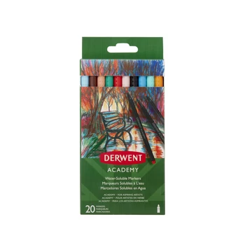 Derwent ACADEMY vízoldható filctoll készlet 20 szín Derwent ACADEMY vízoldható filctoll készlet 20 szín