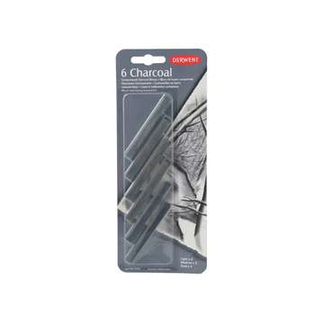 Derwent CHARCOAL préselt szén készlet bliszteres 6 szín Derwent CHARCOAL préselt szén készlet bliszteres 6 szín