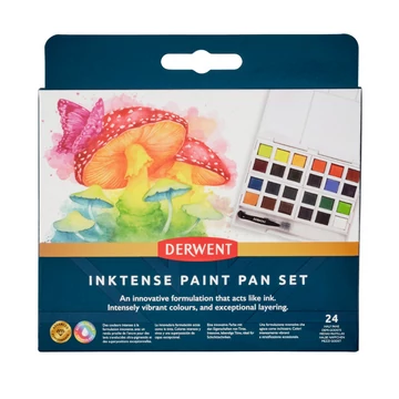 Derwent INKTENSE szilkés akvarell festék – élénk, vízálló akvarell színek művészeknek,készlet 12db,2ml Derwent INKTENSE szilkés akvarell festék – élénk, vízálló akvarell színek művészeknek,készlet 12db,2ml