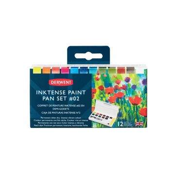 Derwent INKTENSE szilkés akvarell festék – élénk, vízálló akvarell színek művészeknek,készlet 12db,2ml Derwent INKTENSE szilkés akvarell festék – élénk, vízálló akvarell színek művészeknek,készlet 12db,2ml
