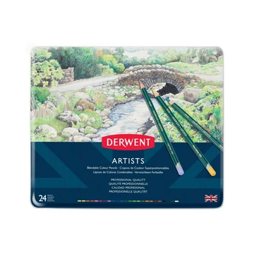 Derwent Artists színes ceruza készlet 24db fémdobozban – prémium művész ceruzák Derwent Artists színes ceruza készlet 24db fémdobozban – prémium művész ceruzák