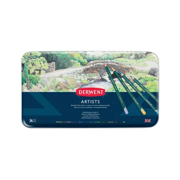Derwent Artists színes ceruza készlet 36db fémdobozban – prémium művész ceruzák Derwent Artists színes ceruza készlet 36db fémdobozban – prémium művész ceruzák