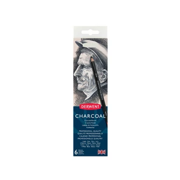 Derwent CHARCOAL szénceruza készlet fémdobozban 6db-os Derwent CHARCOAL szénceruza készlet fémdobozban 6db-os