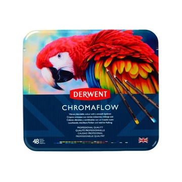Derwent CHROMAFLOW színes ceruza készlet 48 szín fémdobozban Derwent CHROMAFLOW színes ceruza készlet 48 szín fémdobozban
