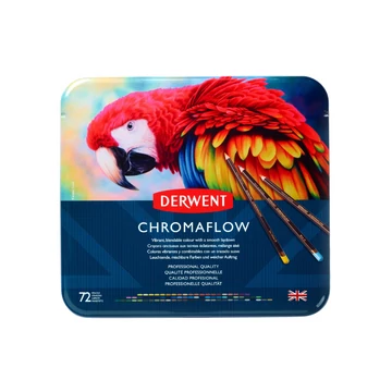 Derwent CHROMAFLOW színes ceruza készlet 72 szín fémdobozban Derwent CHROMAFLOW színes ceruza készlet 72 szín fémdobozban