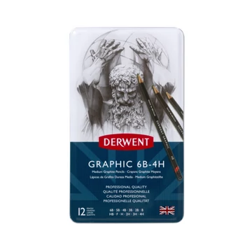 Derwent GRAPHIC grafitceruza készlet 6B-4H 12db-os Derwent GRAPHIC grafitceruza készlet 6B-4H 12db-os