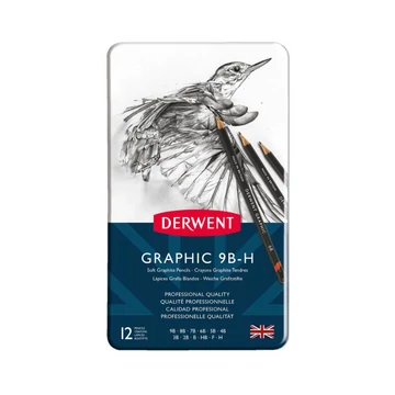 Derwent GRAPHIC grafitceruza készlet 9B-H 12db-os Derwent GRAPHIC grafitceruza készlet 9B-H 12db-os