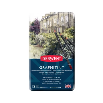 Derwent GRAPHITINT vízzel elmosható grafitceruza készlet 12 szín fémdobozban Derwent GRAPHITINT vízzel elmosható grafitceruza készlet 12 szín fémdobozban