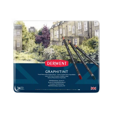 Derwent GRAPHITINT vízzel elmosható grafitceruza készlet 24 szín fémdobozban Derwent GRAPHITINT vízzel elmosható grafitceruza készlet 24 szín fémdobozban