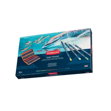 Derwent INKTENSE vízzel elmosható színes ceruza készlet fadobozban – 72 szín Derwent INKTENSE vízzel elmosható színes ceruza készlet fadobozban – 72 szín