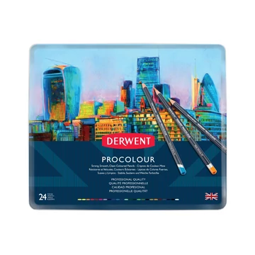 Derwent Procolour színes ceruza készlet – 24 szín fémdobozban Derwent Procolour színes ceruza készlet – 24 szín fémdobozban