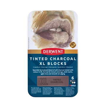 Derwent XL TINTED CHARCOAL színezett széntömb készlet 6 szín Derwent XL TINTED CHARCOAL színezett széntömb készlet 6 szín