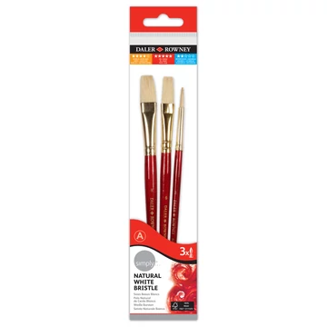 Daler-Rowney SIMPLY sörte ecsetkészlet rövidnyelű 3db #2 Daler-Rowney SIMPLY sörte ecsetkészlet rövidnyelű 3db #2