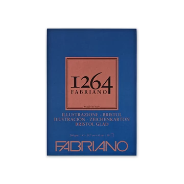 Fabriano 1264 Bristol tömb A3 – 50 lap, 200g sima rajzpapír, 1 oldalán ragasztott Fabriano 1264 Bristol tömb A3 – 50 lap, 200g sima rajzpapír, 1 oldalán ragasztott