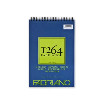 Fabriano 1264 Drawing tömb A5 – 30 lap, 180g vastag rajzpapír, felül spirálos Fabriano 1264 Drawing tömb A5 – 30 lap, 180g vastag rajzpapír, felül spirálos