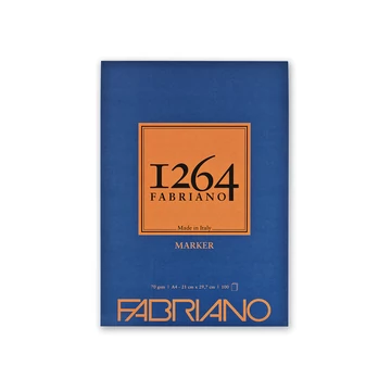 Fabriano 1264 Marker tömb A4 – 100 lap, 70g markerpapír, 1 oldalán ragasztott