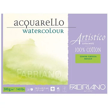 Fabriano ARTISTICO Extra White tömb – 35,5*51,cm, 15 lap, 300g érdes akvarellpapír Fabriano ARTISTICO Extra White tömb – 35,5*51,cm, 15 lap, 300g érdes akvarellpapír