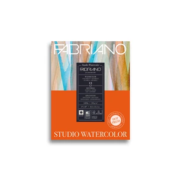Fabriano STUDIO WATERCOLOUR tömb – 22,9*30,5cm, 300g sima akvarellpapír, 1 oldalán ragasztott
