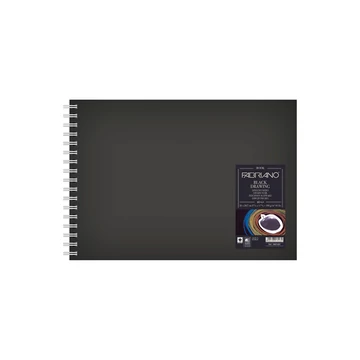 Fabriano Black Drawing BOOK A4 fekvő spirálos rajztömb – 40 lap, 190g fekete papír Fabriano Black Drawing BOOK A4 fekvő spirálos rajztömb – 40 lap, 190g fekete papír