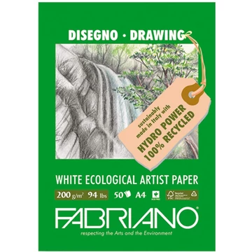 Fabriano Eco Drawing BOOK A4 felül ragasztott rajztömb – 50 lap, 200g Fabriano Eco Drawing BOOK A4 felül ragasztott rajztömb – 50 lap, 200g