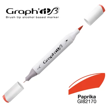 GRAPH'IT B kétvégű (ecset/tű) alkoholos filctoll 2170 paprika GRAPH'IT B kétvégű (ecset/tű) alkoholos filctoll 2170 paprika
