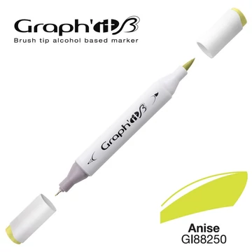 GRAPH'IT B kétvégű (ecset/tű) alkoholos filctoll 8250 ánizs GRAPH'IT B kétvégű (ecset/tű) alkoholos filctoll 8250 ánizs