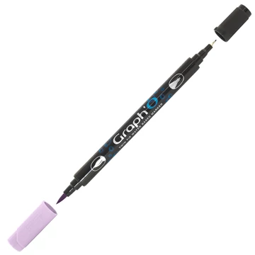 GRAPH'O kétvégű filctoll 6130 orchidea – vízbázisú marker ecset- és tűheggyel kreatív rajzoláshoz GRAPH'O kétvégű filctoll 6130 orchidea – vízbázisú marker ecset- és tűheggyel kreatív rajzoláshoz