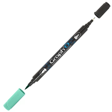 GRAPH'O kétvégű filctoll 7250 menta – vízbázisú marker ecset- és tűheggyel kreatív rajzoláshoz GRAPH'O kétvégű filctoll 7250 menta – vízbázisú marker ecset- és tűheggyel kreatív rajzoláshoz
