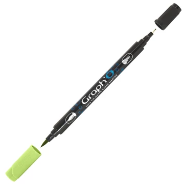 GRAPH'O kétvégű filctoll 8250 ánizs – vízbázisú marker ecset- és tűheggyel kreatív rajzoláshoz GRAPH'O kétvégű filctoll 8250 ánizs – vízbázisú marker ecset- és tűheggyel kreatív rajzoláshoz