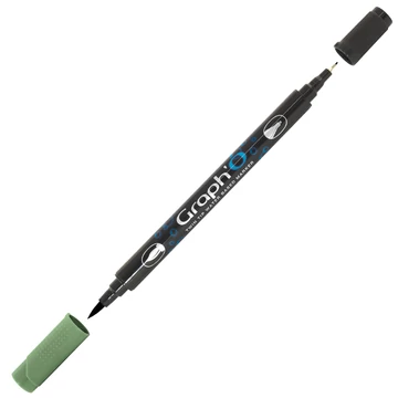 GRAPH'O kétvégű filctoll 8270 Toszkána – vízbázisú marker ecset- és tűheggyel kreatív rajzoláshoz GRAPH'O kétvégű filctoll 8270 Toszkána – vízbázisú marker ecset- és tűheggyel kreatív rajzoláshoz