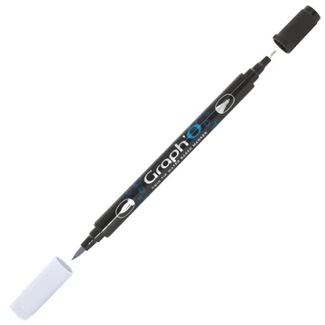 GRAPH'O kétvégű filctoll 9103 hideg szürke világos – vízbázisú marker ecset- és tűheggyel kreatív rajzoláshoz GRAPH'O kétvégű filctoll 9103 hideg szürke világos – vízbázisú marker ecset- és tűheggyel kreatív rajzoláshoz