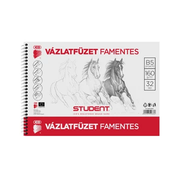 ICO Student  B5 vázlatfüzet famentes 32lap 160g ICO Student  B5 vázlatfüzet famentes 32lap 160g