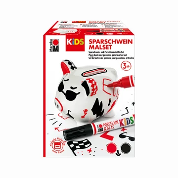 Marabu KIDS PORCELAIN & GLAS porcelán és üveg filctoll készlet "Piggy Bank" malac persely Marabu KIDS PORCELAIN & GLAS porcelán és üveg filctoll készlet "Piggy Bank" malac persely