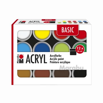Marabu ACRYL akrilfesték készlet – élénk színű, vízbázisú festék kreatív alkotáshoz Marabu ACRYL akrilfesték készlet – élénk színű, vízbázisú festék kreatív alkotáshoz