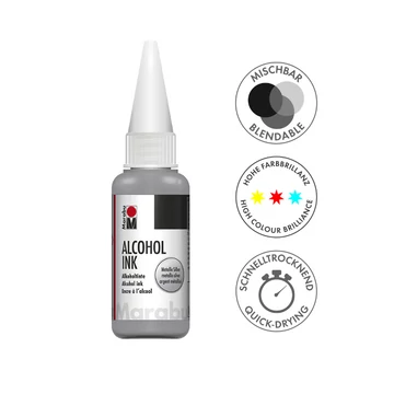 Marabu ALCOHOL INK 782 metálfényű ezüst – élénk színű alkoholos tinta fluid art és mixed media technikákhoz Marabu ALCOHOL INK 782 metálfényű ezüst – élénk színű alkoholos tinta fluid art és mixed media technikákhoz