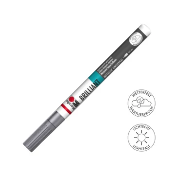 Marabu BRILLIANT fényes akril filctoll 0,8mm 082 ezüst Marabu BRILLIANT fényes akril filctoll 0,8mm 082 ezüst