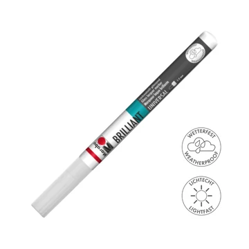 Marabu BRILLIANT fényes akril filctoll 1-2mm 070 fehér Marabu BRILLIANT fényes akril filctoll 1-2mm 070 fehér