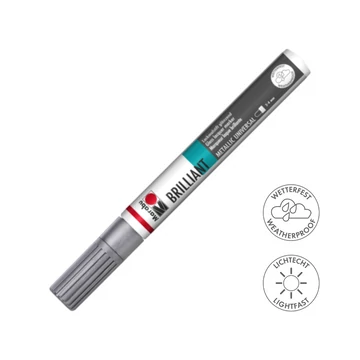 Marabu BRILLIANT fényes akril filctoll 2-4mm 082 ezüst Marabu BRILLIANT fényes akril filctoll 2-4mm 082 ezüst